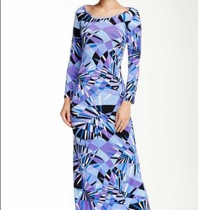 NWT! American Twist Long Sleeve Printed Maxi Dress